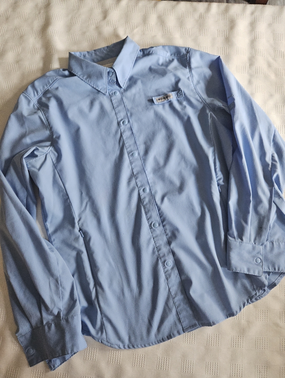 Columbia UPF 40 Sun Protection Women's Medium Long-Sleeve Button Shirt
